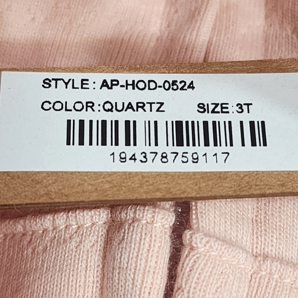 SKIMS Girls Kids Pink Quartz Pointelle Logo Full Zip Up Hoodie Size 3T/NWT - Picture 7 of 8